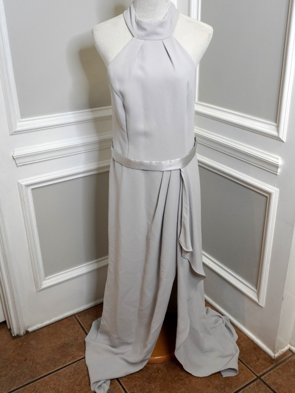 White by Vera Wang, Mock-Neck Double Cloth Bridesmaid Dress